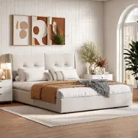 Fortuna Letto imbottito Lai letto matrimoniale 140x200 cm con illuminazione LED, velluto, letto contenitore con rete idraulica, rete a doghe inclusa