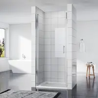 Sonni porta doccia a battente porta doccia a battente 70x195 cm, vetro temperato di sicurezza con nano rivestimento, con range di regolazione, montaggio a destra e a sinistra
