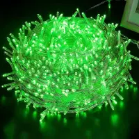 Rosikey 50M 500LEDs 8 Modes Fairy Lights Power LED Christmas Fairy Lights Cavo trasparente Camera Decorazione Luce Festa Giardino Illuminazione Albero di Natale, Verde