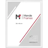 MendeFrames H080: Cornice per foto in legno bianco, formato 20x30 cm, stile museo