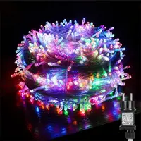 ROSNEK 30m 300 LED Fairy Lights 8 modalità di luce impermeabile Fairy Lights Indoor Garden Party Natale Halloween Wedding Decorazione, colorato