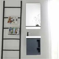 MOB-IN Set lavabo HAMPTON con rubinetto cromato e specchio