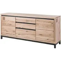 MASSIVMOEBEL24.DE MASSIVMOEBEL24 | VILLANDERS #251 Credenza in legno di quercia selvatica - oliato / bianco 190x45x85