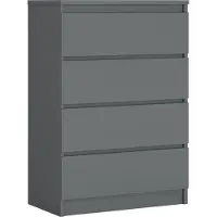 3Xeliving Cassettiera con 4 cassetti, colore: antracite A: 70 x 101 x 39 cm