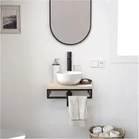 MOB-IN Lavandino sottile SOHO + lavabo + rubinetto + specchio