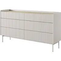 3Xeliving Cassettiera: sei cassetti, colore del mobile: cashmere