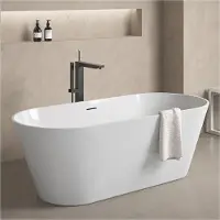 MOB-IN Vasca da bagno autoportante SERENA in acrilico bianco da 170 cm