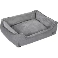 In And OutdoorMatch Cuscino per cani Marlon - Grigio - Letto per cani 90x75x25cm - Lavabile - Morbido - Cuscino ortopedico per cani