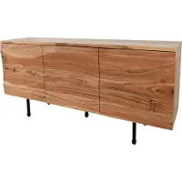 FURNLUX Credenza Avola Acacia E Nero 183cm / Colore principale: Marrone / Dimensioni: 183 x 88 x 46 cm