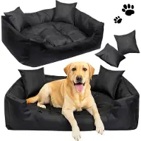 EDANTI Letto per cani 75x65 cm nero Divano per cani, gatti con cuscino, sedia per cani, impermeabile