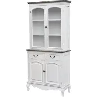FURNLUX Credenza Rimini Bianco Marrone e Bianco 90cm / Colore principale: Bianco / Dimensioni: 90 x 190 x 40 cm