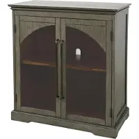 FURNLUX Credenza Avola Grigio Verde E Marrone 84cm / Colore principale: Grigio / Dimensioni: 84 x 92 x 43 cm