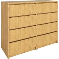 BDW , cassettiera, credenza soggiorno, 120x100cm, pietra-rovere