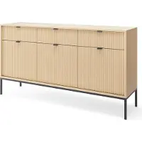 3Xeliving Kommode, Eiche Vicenza, 154 x 83 x 39 cm