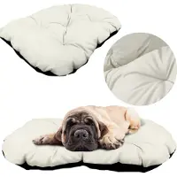 EDANTI Cuccia per cani con imbottitura 90x70 cm, cuscini, divanetto, lettino, recinzione, color beige
