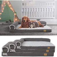WISFOR letto per cani cuscino ortopedico per cani letto per gatti cestino per cani posto letto, lavabile copertura rimovibile, 120 x 90 x 25 cm [taglia: XL]