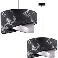 Light11 HOME Lampada a sospensione Glamour nera – Elegante lampada a sospensione Lampadario Lampada da soffitto per soggiorno e sala da pranzo