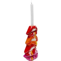 Kare Candeliere Lips, altezza 30 cm, poliresina, rosso