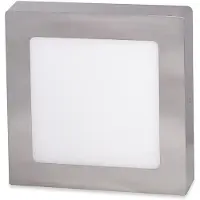 Ecolite Silver pannello LED quadrato 170 x 170 mm 12W Colore della luce: Bianco caldo LED-CSQ-12W/27/CHR