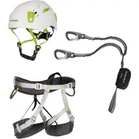 C.A.M.P. Kit Ferrata Kinetic Rewind Energy Team Set da arrampicata (S, grigio)