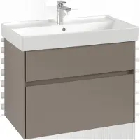 Villeroy & Boch Collaro Meuble sous-lavabo, 2 tiroirs, lavabo au centre, 754x546x444mm, C01000VL, C01000VL