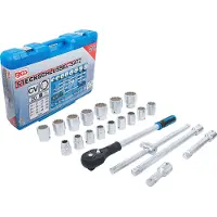 Bgs Set di chiavi a bussola con attacco da 20 mm (3/4"), 21 pezzi - 1223