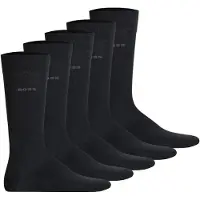 BOSS per uomo. 50478221 Confezione da 5 paia di calzini Uni neri (43-46), Nero, Homewear, Cotone