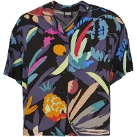Urban Classics Camicia da donna 'Resort' blu chiaro / mora / colori misti / nero