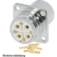 Hummel SET incl. contatti M16 connettore per apparecchi, inserto a crimpare diritto numero di poli 3 poli, presa parete frontale - 1 pezzo