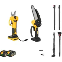 OEM Troncatrice a catena elettrica, motore brushless, lunghezza regolabile, set di 2 batterie