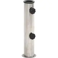 Prolenta Maison Exclusive - Supporto per ombrellone per palo Ø38/48 mm in acciaio inossidabile argentato