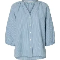 Selected Camicia Con Maniche A 3/4 Donne Blu 44