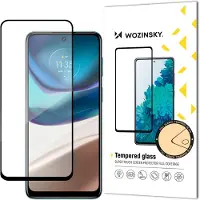 Wozinsky Vetro temperato 9H resistente per Motorola Moto G42 a schermo intero con cornice, nero