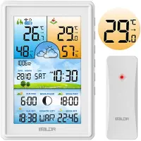 Baldr Stazione meteo con display BD-906 bianco