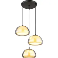 Globo Lampada a sospensione soggiorno vetro fumé cucina lampada a sospensione tavolo da pranzo cucina 15743-3HR