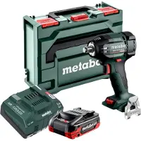 Metabo Avvitatore a impatto a batteria SSW 18 LTX 550 BL 18 V 550 Nm Brushless + 1x batteria LiHDX 4,0 Ah + caricabatteria + metaBOX