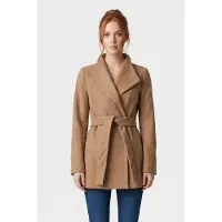 French Connection Platform Felt Crossover Coat Camel Taglia: 14 | Giacche corte Outlet | Donna | Marrone
