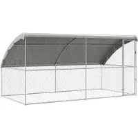 vidaXL Gabbia per cani, 2 pezzi, argento, 4 x 2 x 2 metri, acciaio zincato