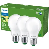 Philips Lampadina LED , E27 A60, 4 W, 2.700 K, opaca, confezione da 3 pezzi