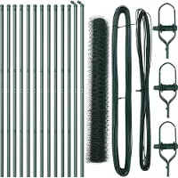 vidaXL Recinzione esagonale da fissare a terra, 25 x 1,2 m, acciaio rivestito in PVC