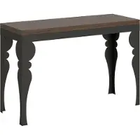 Itamoby - Tavolo apribile 120/200x45/90 cm Paxon Double noce telaio antracite