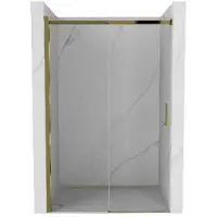 Mexen Omega porta doccia scorrevole 100 cm, trasparente, dorato - 825-100-000-50-00
