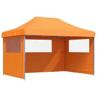 vidaXL Tenda da festa , 279 x 410 x 315 cm, arancione, tessuto Oxford