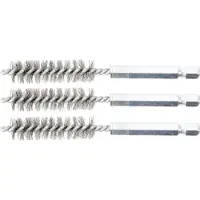 Bgs spazzola in acciaio 12 mm esagono esterno 6,3 mm (1/4") 3 pezzi - 3078-12-S