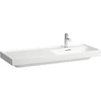Laufen MEDA lavabo, encastrable, tablette à gauche, 1200x460mm, sans trou pour robinet, sans trop-plein, H8171190001121, H8171190001121