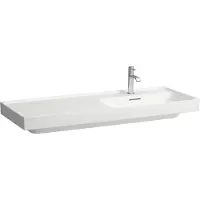 Laufen MEDA lavabo, encastrable, tablette à gauche, 1200x460mm, 3 trous pour robinet, sans trop-plein, H8171197571581, H8171197571581