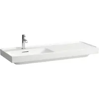 Laufen MEDA lavabo, encastrable, tablette à droite, 1200x460mm, 1 trou pour robinet, sans trop-plein, H8171100001111, H8171100001111