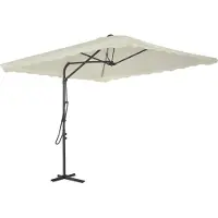 Syfax Ombrellone da Esterni con Palo in Acciaio 250x250 cm Sabbia