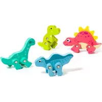 MOLTO Set Di Dinosauri In Legno