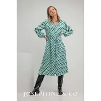 Josephine & Co Suzette Dress Parrot Green Print Taglia: 38 | Abiti in T-Shirt Outlet | Donna | Verde